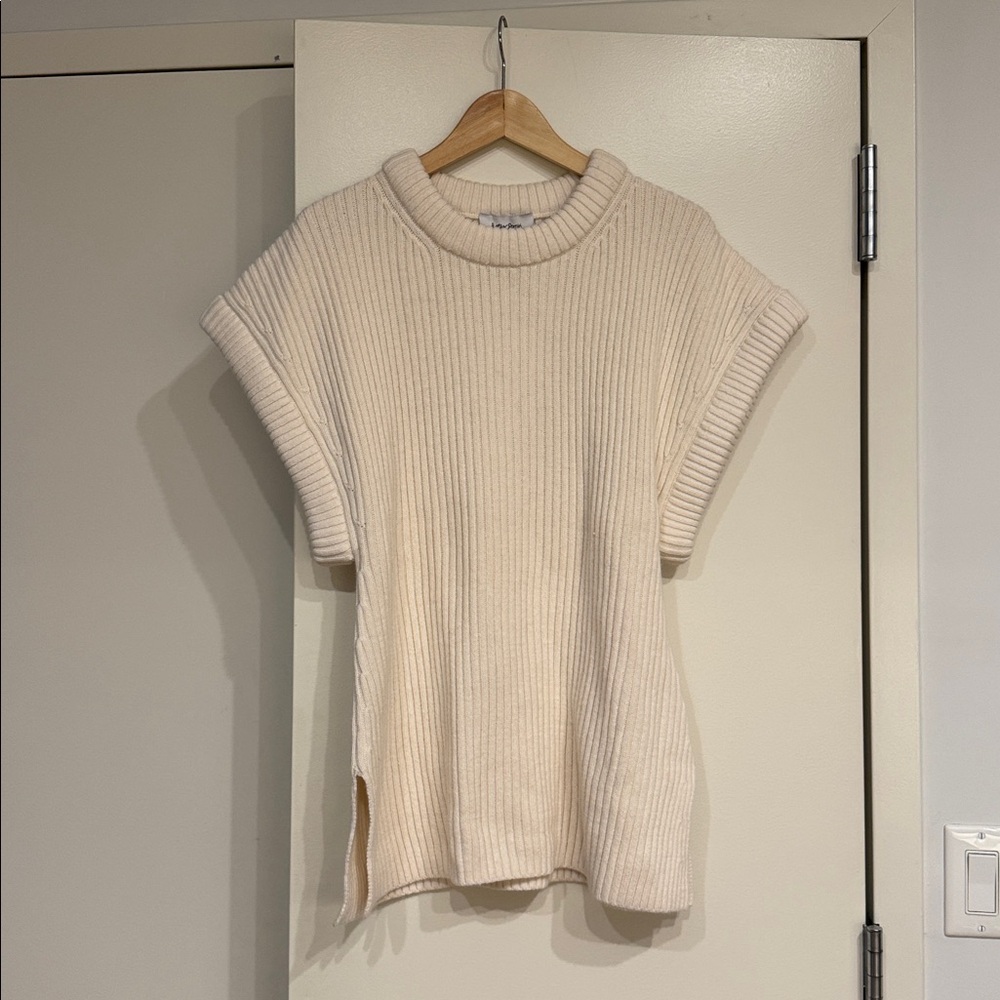 NEW & Other Stories Wool Cotton Sweater Vest in Cream, size M